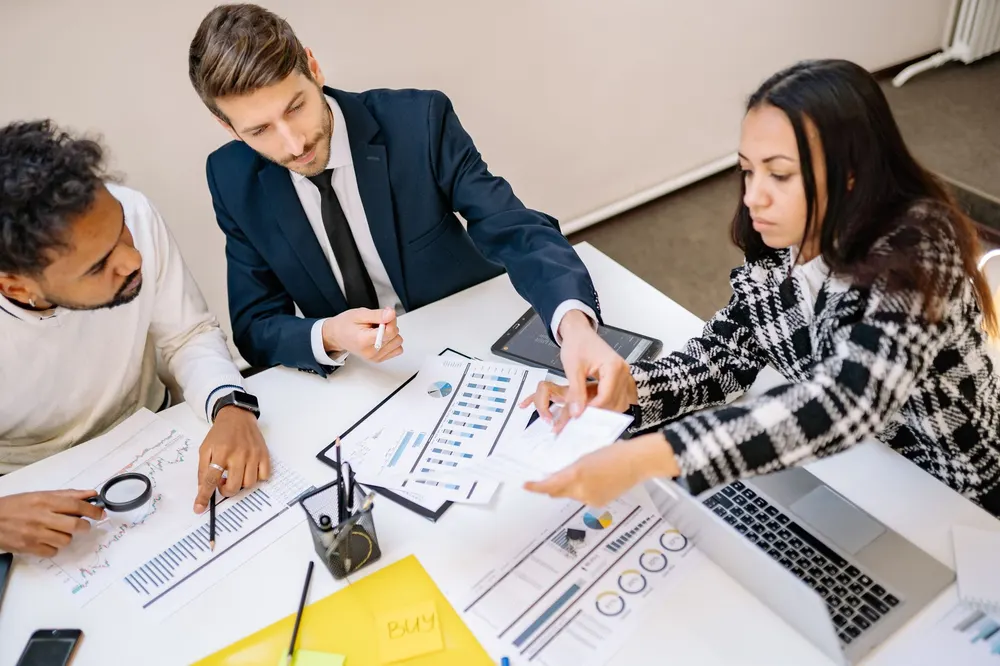 Project management consultants in a planning meeting